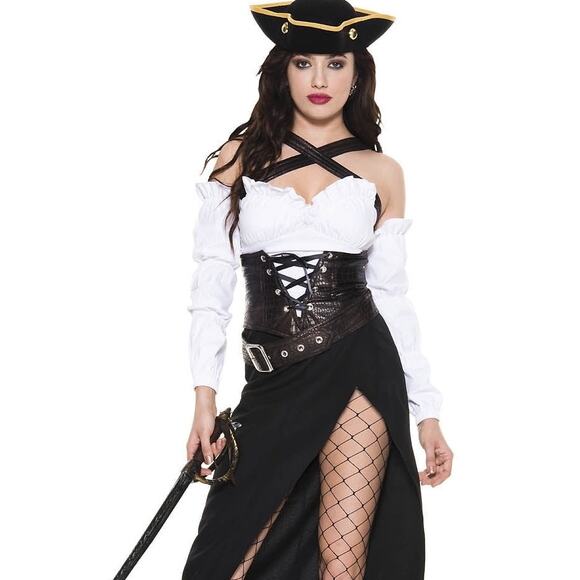 NEW Music Legs Adventurous Pirate Captain Sexy Pirate Costume Size XS - Picture 1 of 4